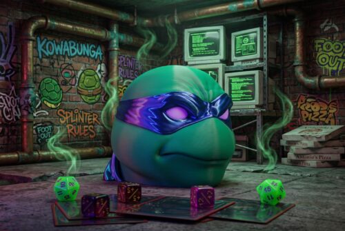 Maravilloso Deckbox para cartas magic de Leonardo de las tortugas ninja