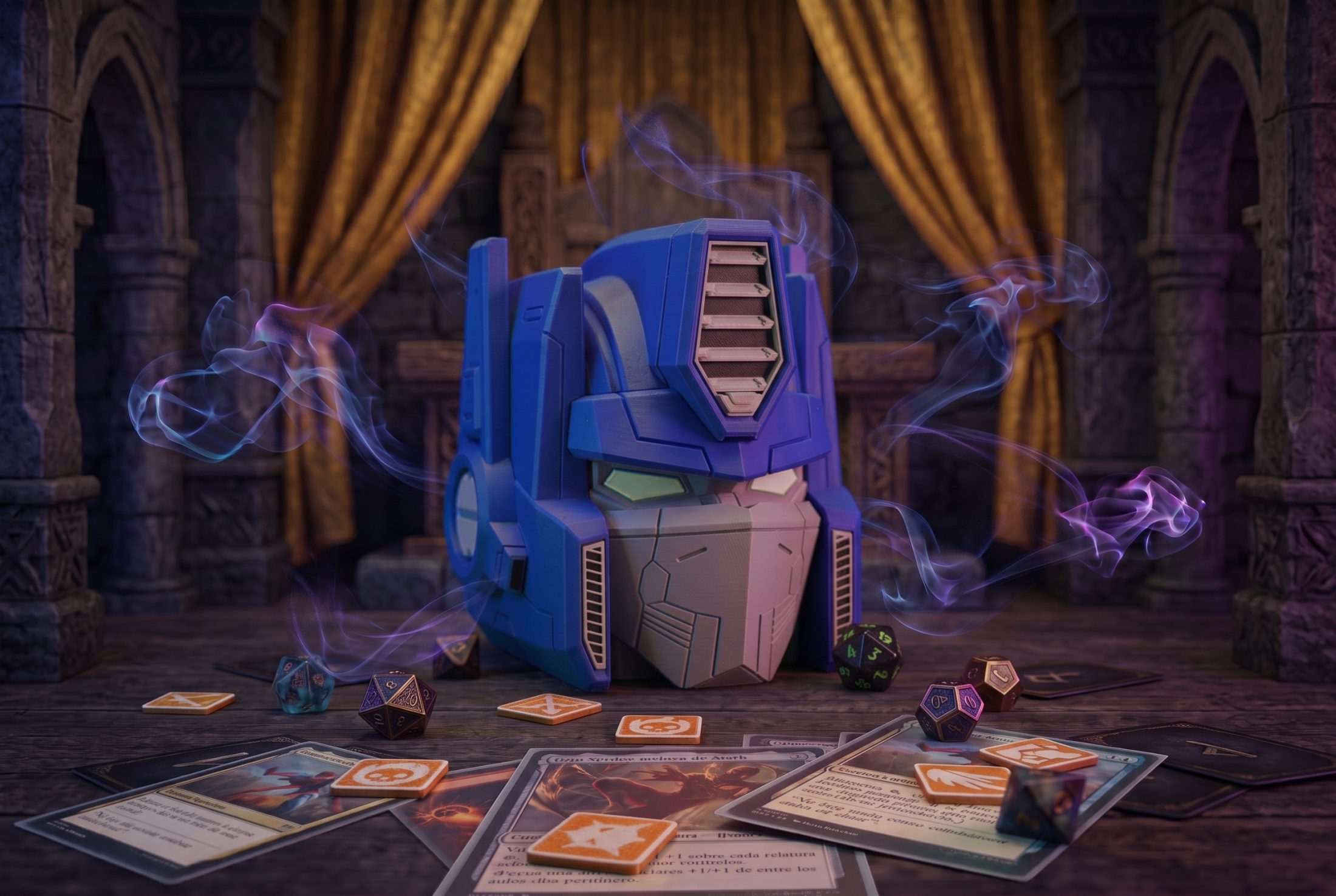 Maravilloso Deckbox para cartas magic de el Transformer Optimus Prime