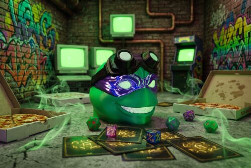 Maravilloso Deckbox para cartas magic de Donatello de las tortugas ninja