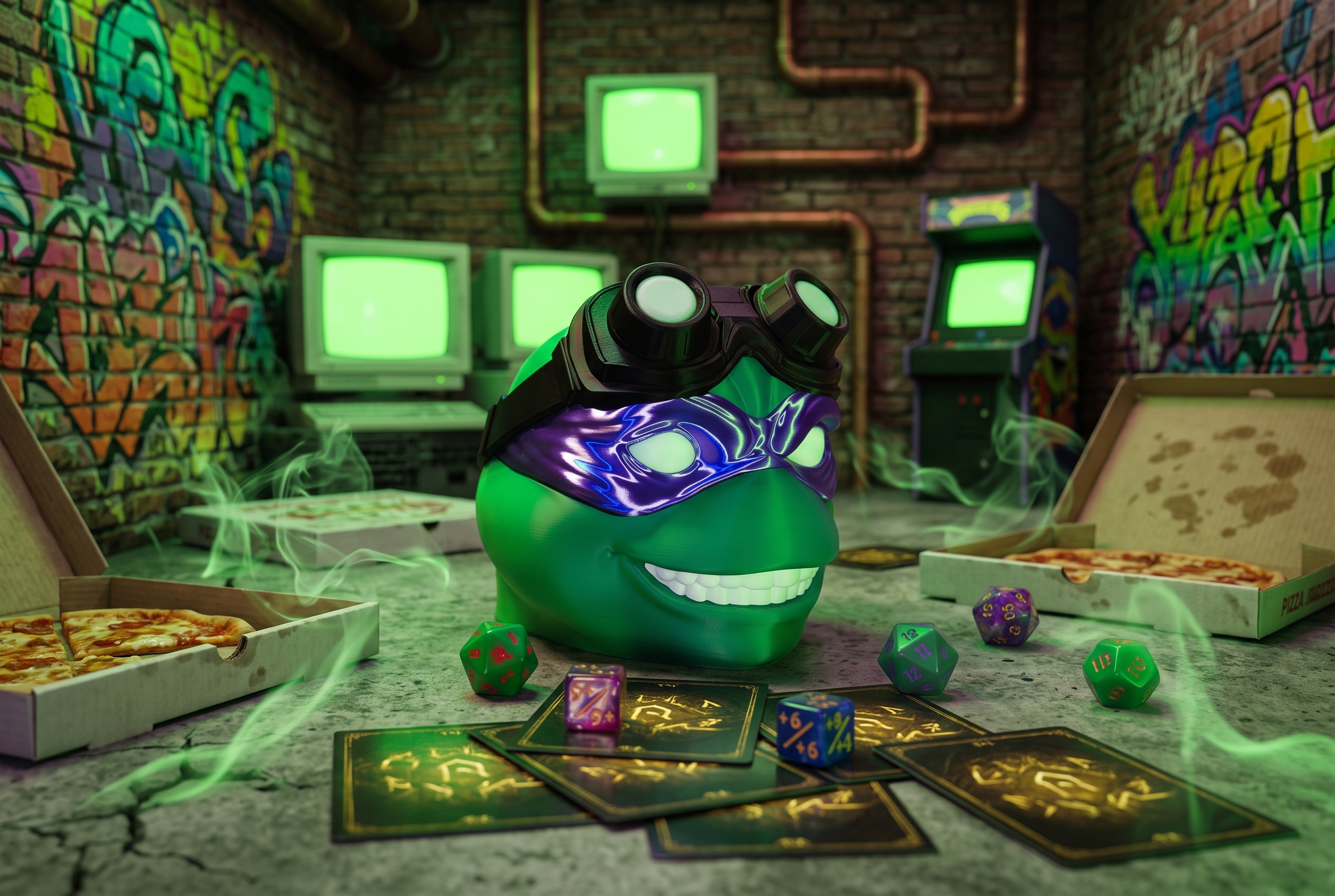 Maravilloso Deckbox para cartas magic de Donatello de las tortugas ninja
